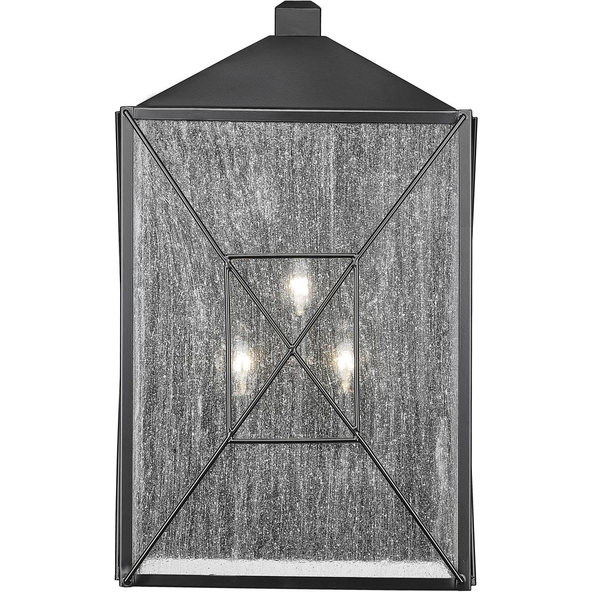 Millennium Lighting 42643-PBK Caswell 3 Light 22 inch Powder Coated Black Outdoor Wall Sconce